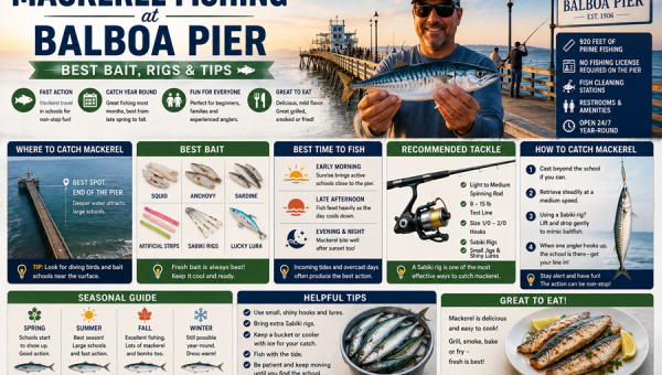 Mackerel Fishing at Balboa Pier – Best Bait, Rigs &amp; Tips